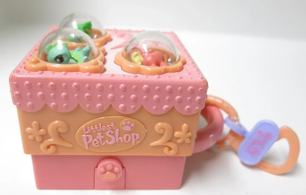 Littlest Pet Shop Pop Up Playset Reptiles Crab Frog Lizard Orange Pink 2006 Toy